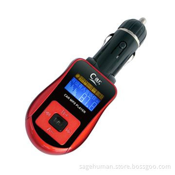 Car FM Transmitter with Aux-in Function, 12 to 24V Voltage, Supports USB Disks/SD Cards/WMA Format